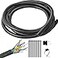ALLWIN 12 Inch Wire Loom Split Tubing 10 ft Cord Protector Electric Wires Covers Automotive Wire Flexible Conduit Plastic Wire Cover with Cable Zip Tie