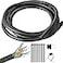 ALLWIN 14 Inch Wire Loom Split Tubing 30 ft Cord Protector Electric Wires Covers Automotive Wire Flexible Conduit Plastic Wire Cover with Cable Zip Tie 1430ft