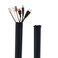 StangH Computer Cord Management Sleeve System Adjustable Cord Sleeves Wire Cover Concealer Wrap with Zipper Durable Tidy Cord Keeper for TVOffice TheaterHome Entertainment Black39 Inch Long 2 Pcs