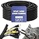Kanayu Split Wire Loom Tubing Flame Retardant Wire Covering High Temperature Cable Sleeves Split Protector Cable Conduit for Industrial Electrical Automotive Marine1225 ftBlack
