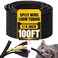 Kanayu Split Wire Loom Tubing Flame Retardant Wire Covering High Temperature Cable Sleeves Split Protector Cable Conduit for Industrial Electrical Automotive Marine14100 ftBlack