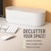 D-Line DLine Cable Management Box Power Strip Holder Floor Outlet Hiders Desk Cord Organizer Cover TV Wires Wire Storage 165 in Length x 65in Width x 525in Height Large White