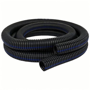 Electriduct 34 Flame Retardant Wire Loom Polypropylene Split Tubing Corrugated Conduit 195mm ID 10 Feet Black