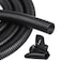 CrocSee 10ft 1 inch Flame Retardant Split Wire Loom Tubing with Installation Tool Flexible Wire Covers Cord Protectors Black