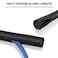 CrocSee 10ft 1 inch Flame Retardant Split Wire Loom Tubing with Installation Tool Flexible Wire Covers Cord Protectors Black