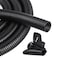 CrocSee 10ft 1 inch Flame Retardant Split Wire Loom Tubing with Installation Tool Flexible Wire Covers Cord Protectors Black