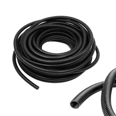 HSWC-TERMINAL 12 Inch Wire Loom Split Tubing 10 ft Cord Protector Electric Wires Covers Automotive Wire Flexible Conduit Plastic Wire Cover