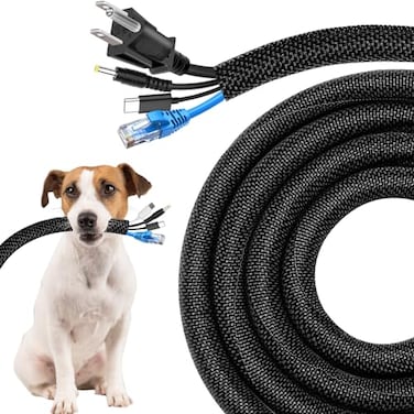 Secbolt Cord Protectors from Pets No Chew 10ft 12 inch Ultra Durable Cord Covers for Pets BiteResistant Cable and Wire Protector for Cats Dogs Rabbits Black