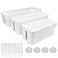 DUNCHATY Cable Management Box 3 Pack Cord Organizer Box for Desk Large Medium Small Cable Box to Hide Power Strip Wires PetSafe Cord Hider for TV Computer Under Desk White