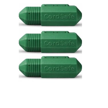 CordSafe Extension Cord Connection Protector by Plus WeatherResistant Fits 1812 AWG Helps Keep Plugs Secure Made in USA Green 3 Pack