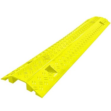 EZ Hidewire EZ Runner Slim PVC Drop Over Cable Ramp Cable Protector Single Channel Yellow