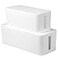 Iron Forge Cable Cable Management Box 2 Pack White Cord Organizer and Hider for Wires Power Strips Surge Protectors More Includes Sleeve Cables Hook and Loop Keepers Zip Ties Clips