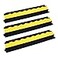 YELACK Cable Ramp Cable Protector Ramps Wire Hose Protective 2 Channel Traffic Rubber Plastic Cord Cover Speed Bump for Asphalt Concrete Gravel Driveway Outdoor 3 Pack