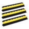 YELACK Cable Ramp Cable Protector Ramps Wire Hose Protective 2 Channel Traffic Rubber Plastic Cord Cover Speed Bump for Asphalt Concrete Gravel Driveway Outdoor 3 Pack