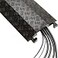 Checkers 1 Channel 3 Long Light Duty Drive Over Cable Protector for Multiple 1 Lines Floor Cable Cover for Walkways and Driveways Made in The USA from Durable Polyurethane Black FL1X4B
