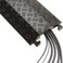 Checkers 1 Channel 3 Long Light Duty Drive Over Cable Protector for Multiple 1 Lines Floor Cable Cover for Walkways and Driveways Made in The USA from Durable Polyurethane Black FL1X4B