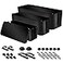 Naeety Cable Organizer Box Set of Three Power Cover Cord Holder Surge Protector for Desk Black