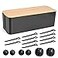 TuweChen Cable Management Box Wooden Style Large Cord Organizer to Hide Wires Power Strips Desk Computer Cable Organizer Safe ABS Material 16 L x 62 W 53 H for Home Office Black