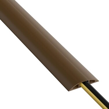 D-Line DLine 6ft Floor Cord Cover Cable Protector Hide Extension Cords Protect Cords Prevent Cable Trips Heavy Duty Cord Hider Cable Cavity 063 W x 031 H Brown