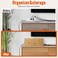 Posprica Cable Management Box with Lid 2Pack Handwoven Real Water Hyacinth Cord Hider Organizer Boxes 2 Side Open Slots Storage Box to Hide Cords Power Strip for Desk Floor Office