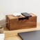LiTY Acacia Wood Cable Management Box Wooden Cord Hider Organizer for Power Strip Electrical Hiding TV Wires Desk Floor Cables Office Under Desk Cable Storage Box for Wire