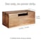 LiTY Acacia Wood Cable Management Box Wooden Cord Hider Organizer for Power Strip Electrical Hiding TV Wires Desk Floor Cables Office Under Desk Cable Storage Box for Wire