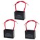 YXQ CBB61 Ceiling Fan Capacitor 2 Wire 3uF AC 450V 5060HZ Electric Running Motor Start SH 3Pack Black