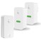 linbell Door Bell Ringer Wireless Batteryless Wireless Doorbell Loud Enough Smart Remote Wireless Doorbells for Home Apartment Classroom Office One SelfPowered Push Button Two Plug in Receivers White