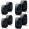 Fabbay 8 Wireless Doorbell Waterproof Door Bell Button Kit 4 Pcs Home Doorbell with 4 Receivers 1000 ft Range 5 Volume Levels with 60 Door Bell Chimes and LED Flash for Home Office ClassroomBlack