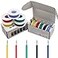 Striveday 28AWG Flexible Silicone Hook Up Wire 28 Gauge Tinned Copper Stranded Cable 600V High Temp Resistant DIY Electronics Robotics LED Projects Box1