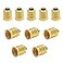 Qjaiune 10 Pack E14 to E12 Adapter Converter European to Candelabra Reducer Pure Copper Light Adapter Socket Bulb Adapter Golden Lamp Adapter
