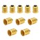 Qjaiune 10 Pack E14 to E12 Adapter Converter European to Candelabra Reducer Pure Copper Light Adapter Socket Bulb Adapter Golden Lamp Adapter