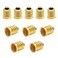 Qjaiune 10 Pack E14 to E12 Adapter Converter European to Candelabra Reducer Pure Copper Light Adapter Socket Bulb Adapter Golden Lamp Adapter