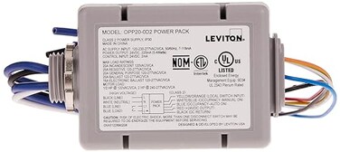Leviton 20Amp Super Duty Power Pack for Occupancy Sensors Basic with AutoOn ManualOn and Local Switch Inputs Title 24Gray