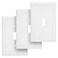 Henne Bery Sunken Pearls Decorative Wall Plate Switch Plate Outlet Cover Durable Solid Zinc Alloy Single Toggle 3 Pack White
