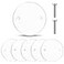 Shimeyao 6 Pack Ceiling Round Cover Plate 20 Pcs M35 Screws 43 Junction Box Covers Holes Spaced 27 White Round Blank Covers Flat Electrical Cover for Fan Ceiling Light Junction Box Switch