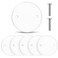 Shimeyao 6 Pack Ceiling Round Cover Plate 20 Pcs M35 Screws 43 Junction Box Covers Holes Spaced 27 White Round Blank Covers Flat Electrical Cover for Fan Ceiling Light Junction Box Switch