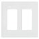 Lutron CW2WH12 White Claro 2 Gang Decorator Wallplate 12 Pack CW2WH