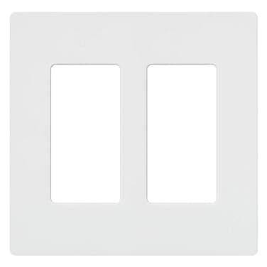 Lutron CW2WH12 White Claro 2 Gang Decorator Wallplate 12 Pack CW2WH