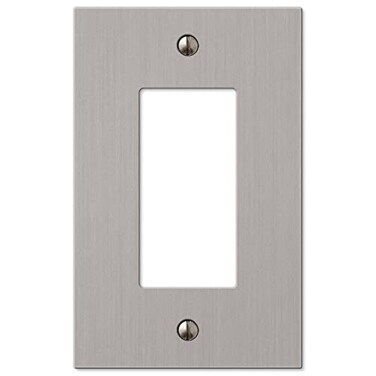 Amerelle 55RBN Elan Wallplate 1Rocker Cast Metal Brushed Nickel 1Pack