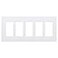 Lutron Claro 5Gang Screwless White Light Switch Cover Plate Decorative Rocker Switch Plate Outlet Cover Gloss CW5WH