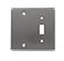Leviton 2Gang Wallplate Standard Size NonMagnetic Stainless Steel 8400640