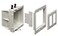 Arlington DVFR2W1 Recessed Electrical Outlet Mounting Box with Paintable Wall Plate 2Gang White