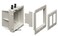 Arlington DVFR2W1 Recessed Electrical Outlet Mounting Box with Paintable Wall Plate 2Gang White