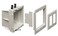 Arlington DVFR2W1 Recessed Electrical Outlet Mounting Box with Paintable Wall Plate 2Gang White