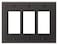 Amerelle Manhattan Triple Rocker Cast Metal Wallplate in Aged Bronze 3 Rocker