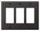 Amerelle Manhattan Triple Rocker Cast Metal Wallplate in Aged Bronze 3 Rocker