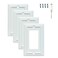Funkiim Wall Plates Duplex Outlet Covers Toggle Switch Plates Decorator Light Switch Cover Bamboo Fiber Material Wall Plate Standard Size Wall Plates of various styles White 1 Gang Decorator 4 Pack