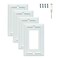 Funkiim Wall Plates Duplex Outlet Covers Toggle Switch Plates Decorator Light Switch Cover Bamboo Fiber Material Wall Plate Standard Size Wall Plates of various styles White 1 Gang Decorator 4 Pack