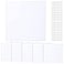 Sosation 6 Pcs Square Plastic Flat Blank Plate Wall Hole Cover Ceiling Cover Plate with 48 Pcs Double Faced Adhesive Tape for Ceilings or Wall12 Inch